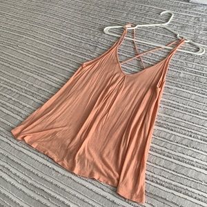 Womens Spaghetti strap low cut tank top.